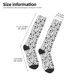 thumbnail image 2 of Fotbe Black Footprints Calcetas Divertidas Estampadas para Hombre y Mujer, Calcetas de Algodón hasta la Rodilla para Caminar, Correr, Enfermería y Embarazo, 2 of 6