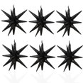 thumbnail image 1 of Globos de aluminio LAIAMER 4D Starburst Cone, 22 pulgadas, negros (6 unidades), 1 of 1