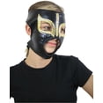 thumbnail image 2 of Black and Gold Lucha Libre Mask for Women – Cosplay Costume with Adjustable Fit, 2 of 4