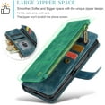 thumbnail image 4 of Funda billetera para Samsung Galaxy Z Fold 6 con [Soporte para bolígrafo S], Soporte para Tarjeta, Bolsillo Magnético con Cremallera, Correa para el cordón, Billetera con tapa de cuero, 4 of 8