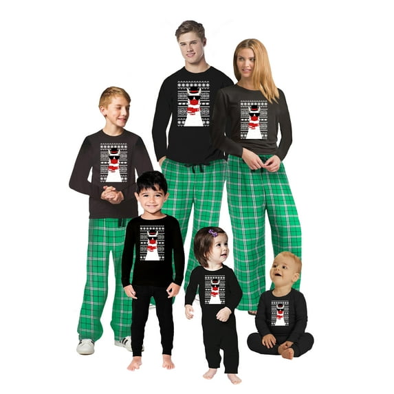 Matching Christmas 2020 Pajamas for Family Funny Christmas Quarantine PJs - Holiday Xmas Sleepwear - Unicorn Santa Llama Cat