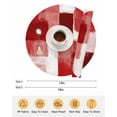 thumbnail image 6 of 13 Inch Round Placemats Set of 6, Red Geometric Non Slip Heat Insulation PP Table Mats, Watercolor Ombre Modern Abstract Art Washable Place Mats for Kitchen Dining Party Table Decor, 6 of 7