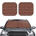 thumbnail image 2 of Xecao 70s Groovy Hippie Retro for Foldable Car Sun Shades (2-Pack) offer sun protection with an easy-fold design for convenient windshield shading., 2 of 7