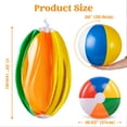 thumbnail image 5 of JOYFY 4 Pack 20" Beach Balls,Large Rainbow Summer Inflatable Big Beach Balls Rainbow Swimming Pool Water Games Toys for Kids Summer Party Supplies Decorations, 5 of 7