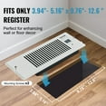 thumbnail image 3 of VEVOR Register Booster Fan, Quiet Vent Booster Fan Fits 4” x 12” Register Holes, with Remote Control and Thermostat Control, Adjustable Speed for Heating Cooling Smart Vent, White, 3 of 9