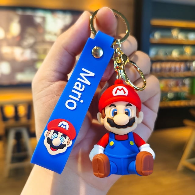 llavero de Anime Super Mario Bros, figura de acción, modelo de PVC, decoraciones, muñeco de dibujos animados, colgante, juguetes, regalo