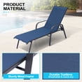 thumbnail image 4 of Crestlive Products Adjustable Steel Chaise Lounge Chair, 6‑Position Recliner with Rust-Resistant Frame (Navy Blue), 4 of 8