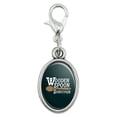 thumbnail image 1 of Wooden Spoon Survivor Funny Antiqued Bracelet Pendant Zipper Pull Oval Charm with Lobster Clasp, 1 of 3
