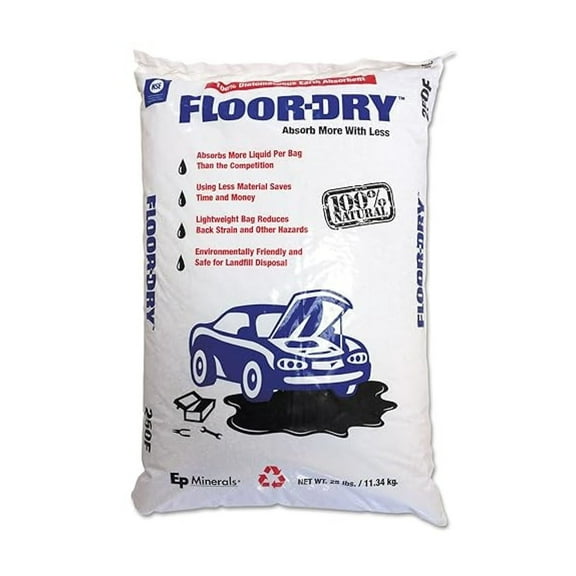 All Purpose Absorbent - 9825 Natural Mineral Absorbent, NSF Registered, Industrial & Commercial Spill Control, Pet Litter, Workshop Cleanup