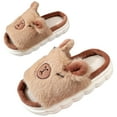 thumbnail image 7 of Ccpelsie Slippers for Boys Girls Home Cotton Slippers Non-Slip Warm Little Kids Slippers(Brown,9), 7 of 7