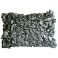 thumbnail image 1 of The HomeCentric Grey Lumbar Pillow Cover, Vintage Style Ruffles Shabby Chic Lumbar Pillow Cover, 12x16 inch (30x40 cm) Lumbar Pillow Cover, Rectangle Satin Lumbar Pillow Solid - Vintage Gray Ruffles, 1 of 4