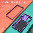 thumbnail image 3 of Dteck for Samsung Galaxy Z Fold 7 2025 Case, Heavy Duty Protective Slide Lens Cover Hinge Protection 360 Degree Ring Magnetic Kickstand Rugged Shockproof Full Protective Phone Cover, Purple, 3 of 6