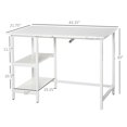 thumbnail image 3 of HOMCOM Bureau d'Ordinateur avec Étagères de Rangement, Table de Dessin avec Plateau Inclinable Réglable, Bureau de Maison, Poste de Travail pour Artiste pour Dessin et Peinture, Blanc, 3 of 10