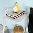 thumbnail image 4 of SoBuy FWT29-W, Home Office Table Desk Computer Desk Workstation with 3 Tiers Side Storage Shelves, White, 4 of 6