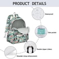 thumbnail image 4 of Green Boston Terrier and Flower Backpack for School,Cute School Bag,Schoolbag with Adjustable Shoulder Straps & Padded Back,13.4"x11"x4.7", 4 of 6