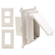Arlington, DBVS1W , White Cover 1-Gang Vertical Low Profile-In Box Recessed Electrical Box