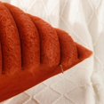 thumbnail image 2 of 2pcs Valentine's Day Couch Decorative Throw Pillow Covers Fluffy Throw Pillows Faux Fur Plush Soft Fluffy Velvet Cushion Case Cozy Fuzzy Striped Pillowcase Home Decor for Bed Sofa Living Room-Rust, 2 of 5