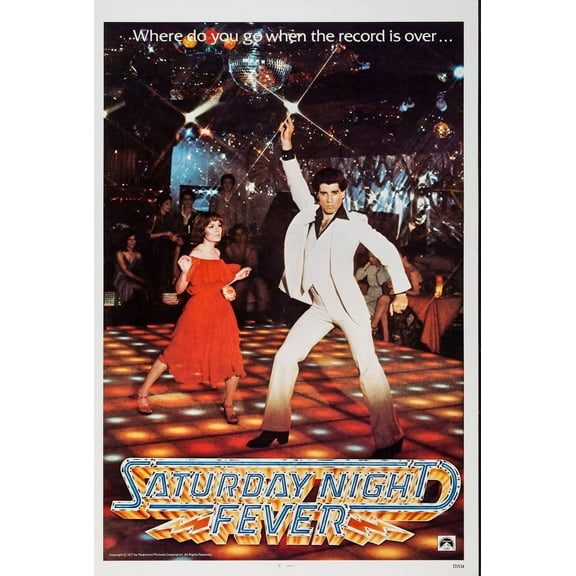Saturday Night Fever Us Poster Art From Left: Karen Lynn Gorney John Travolta 1977 Movie Poster Masterprint (11 x 17)