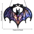 thumbnail image 6 of Clearance Under $1.96! 1PC Halloween Bat Sun Catcher, Stained Glass Acrylic Hanging Ornament for Window, Acrylic, (One Size, Purple), 6 of 6