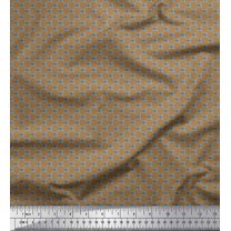 Soimoi Poly Georgette Fabric Check Shirting Print Fabric by The Yard 52 Inch Wide