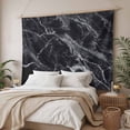 thumbnail image 3 of Black Marble Large Tapestry for Bedroom Wall Hanging Tapestry,Vintage Minimalism White Abstract Texture Ceiling Backdrop Tapestries Poster Blanket Wall Decor for Teens Room Living Room Dorm 85" x 90", 3 of 8