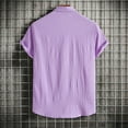 thumbnail image 4 of 2024 Fashion Cotton Linen Shirt for Men Simple Classic Solid Lapel Button-down Shirts Casual Travel Vacation Outfits, 4 of 4