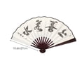thumbnail image 2 of KAKOWELY Folding Hand Fans For Adults Cooling And Dance Prop 11.8X1.4In Beige Bamboo, 2 of 8