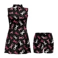 thumbnail image 3 of Yuyamidu Pink Ribbons Print Womens Workout Golf Dress A-Line Summer Clothes Sleeveless Golf Outfit with Inner Shorts Tennis Dress for Women Size M, 3 of 7