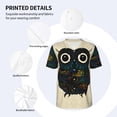 thumbnail image 3 of Rateoe Owl with Mandala Pattern Men’s Baseball Short Sleeve Polo Shirt, Midweight Men's Shirt Golf Shirt Polo Shirts Quick Dry Short-3X-Large, 3 of 7
