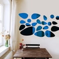 thumbnail image 4 of DIY Mirror Wall Sticker Set, Removable Oval Acrylic Mirror Decor of Self Adhesive Circle for Art Window Wall Decal Kitchen Home Decoration, Red, 4 of 5