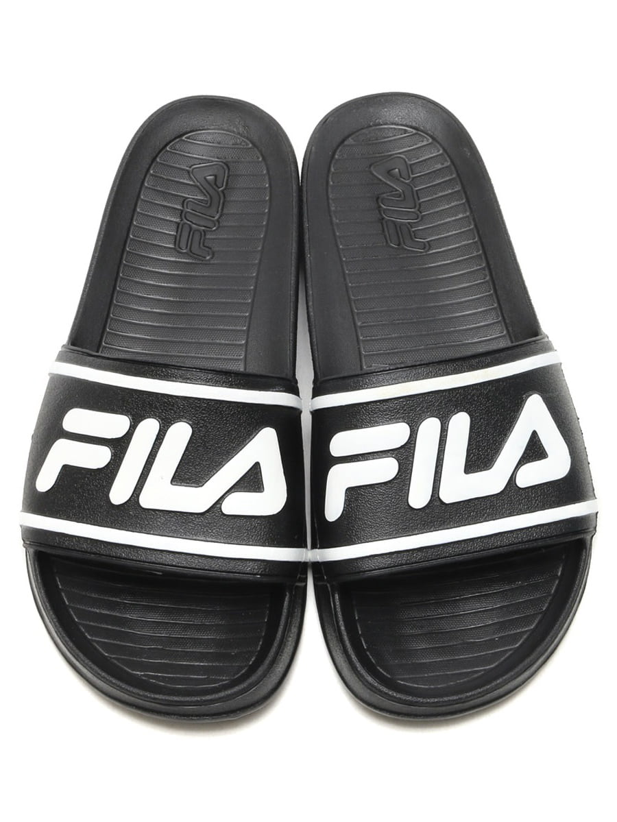 Concentratie valuta abortus Fila SLEEK SLIDE LT Mens Black Slip On Athletic Sandals - Walmart.com