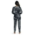 thumbnail image 3 of #FollowMe Women's Printed Henley Thermal Underwear Set with Jogger Pant (Tie Dye Black, Small), 3 of 3