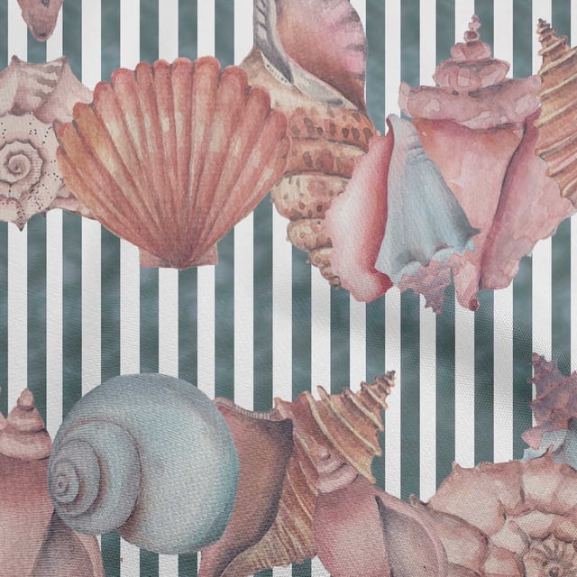 oneOone Velvet Rose Brown Fabric Sea Shells Ocean Sewing Craft Projects Fabric Prints By Yard 58 Inch Wide