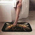 thumbnail image 3 of 1pc Two Bees on Honeycomb Absorbent Non-Slip Bathroom Thickened Flannel Rug Decor,Soft,Quick Drying,Suitable For Indoor/outdoor Use,Bathrooms,Bedrooms,Kitchens,Terrace,Laundry Rooms,16"x24", 3 of 9