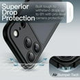 thumbnail image 2 of JETech Matte Case for iPhone 17 Pro 6.3-Inch, Shockproof Military Grade Drop Protection, Full Camera Lens Protection, Frosted Translucent Back Minimalist Phone Cover (Black), 2 of 5