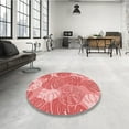 thumbnail image 4 of Ahgly Company Machine Washable Indoor Rectangle Transitional Light Coral Pink Area Rugs, 8' x 10', 4 of 7