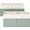 White/Green-4 Pack, variant on XIMEI 13"x13" Fine Linen Storage Bins with Handles, Fabric Cube Boxes, Basket Organizers for Shelves/Home/Closet Drawers, White & Green, 4-Pack