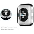 thumbnail image 3 of IBAOLEA 2 Pack Tempered Glass Screen Protector Compatible with Apple Watch 40mm Case, Full Coverage Hard iWatch Case for Series 6/5/4/SE, Silver Bright Silver 40mm Series 6/5/4/SE, 3 of 6