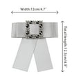 thumbnail image 2 of INSPIRE CHIC Women's Large Solid Color Bow Square Rhinestone Brooch Ties for Retro Chic, 2 of 4