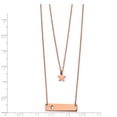 thumbnail image 3 of Stainless Steel Polished Rose IP Star/Bar Multi Strand 1.5in ext Necklace, 3 of 3