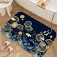 thumbnail image 3 of 1pc Golden Lotus Flowers on Dark Absorbent Non-Slip Bathroom Thickened Flannel Rug Decor,Soft,Quick Drying,Suitable For Indoor/outdoor Use,Bathrooms,Bedrooms,Kitchens,Terrace,Laundry Rooms,16"x24", 3 of 9