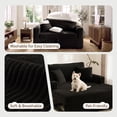 thumbnail image 5 of Marrber Black 52” 3-in-1 Convertible Pull-Out Sofa Bed Sleeper Loveseat with Reclining Backrest, Built-in Cup Holders, Pet-Friendly Corduroy Sofa for Small Space, 5 of 8