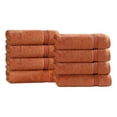 thumbnail image 2 of Superior Egyptian Cotton Absorbent Caramel Brown Hand Towel Set of 8, 2 of 13