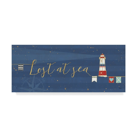 Trademark Fine Art 'Underlined Nautical V' Canvas Art by Veronique Charron