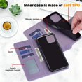 thumbnail image 2 of For IPhone 6 6S 7 8 SE2 3 X XS XR 11 12 13 14 15 Mini Plus Pro Max Butterfly Flower Wallet Case Folding Base PU Leather Magnetic Closure Phone Case, 2 of 5
