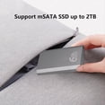 thumbnail image 4 of Carcasa Adaptadora para SSD MSATA A USB 3.1 Gen2 de 10 Gbps con Puerto Tipo C para Disco Duro Interno de Estado Sólido MSATA., 4 of 5
