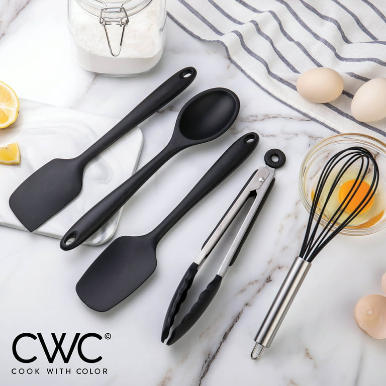 Cook With Color Set of Five Gray and Rose Gold Silicone Mini Kitchen  Utensil Set