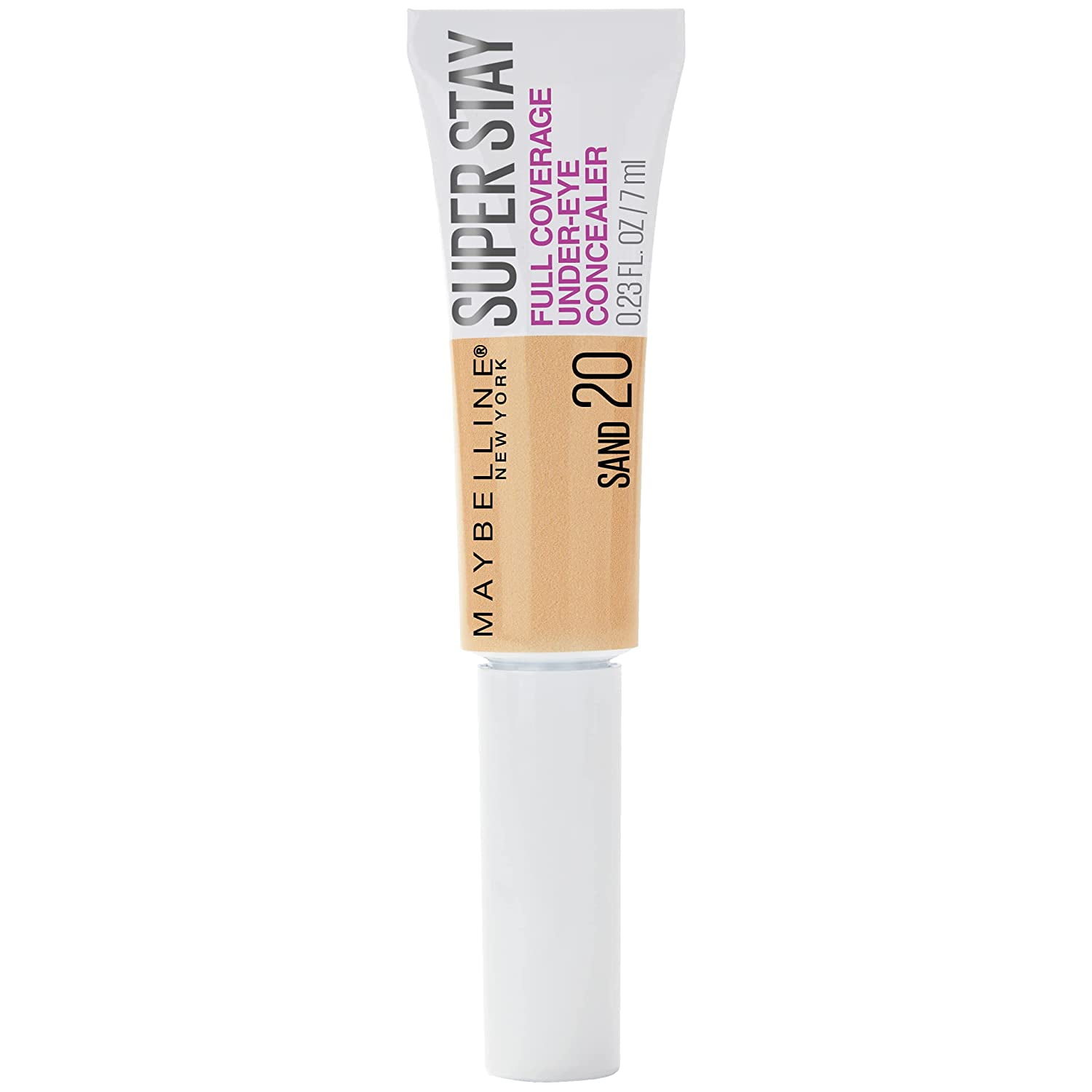 2 Pack Maybelline New York Super Stay Super Stay Full Coverage, Brightening, Long Lasting, Under-eye Concealer Liquid Makeup Forup to 24H Wear, With Paddle Applicator, Sand, 0.23 fl. oz