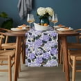 thumbnail image 2 of Purple Spring Floral Table Runner - 72 Inch Long, Kitchen Dining Table Runner Dresser Scarves, Watercolor Flowers Pastoral Farmhouse Decor for Coffee Tables Wedding Party Banquet, 2 of 8