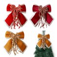 thumbnail image 5 of Dserfhy Christmas Bow Decoration Large Ribbon Bow with Glitter Edge for Christmas Wreath Tree Toppers Holiday Indoor Home Decor, 5 of 8
